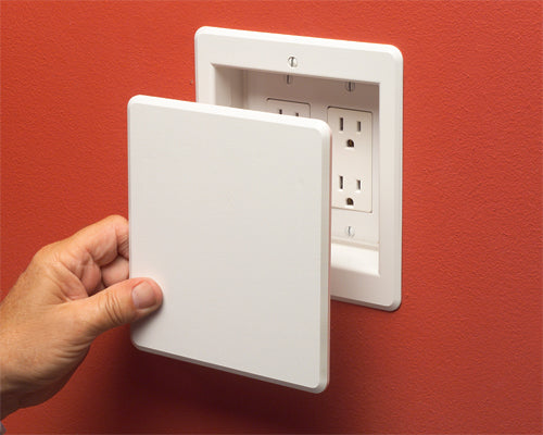 A photo of a , by Combo Cover In White for Arlington Recessed Indoor Inbox - DVFRC Recessed Indoor InBox™ Covers - ARLINGTON eCommerce - Maple Electric Supply in Canada