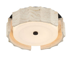 Eurofase Roslington 12" LED Flush Mount, Matte Black with Opal Etched Glass, front view