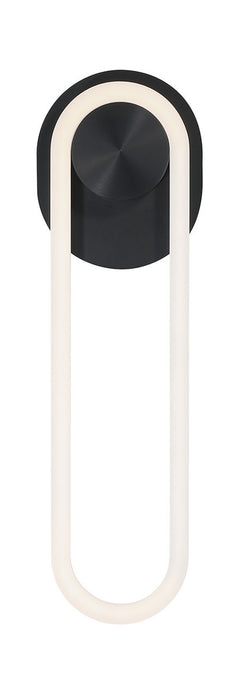 Eurofase Swing 18" LED Outdoor Wall Light, Matte Black, front view