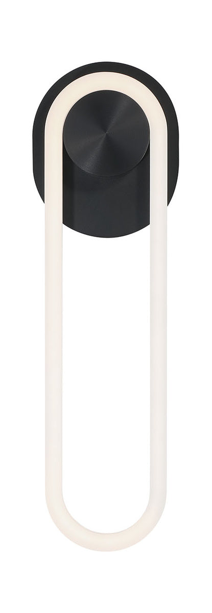 Eurofase Swing 18" LED Outdoor Wall Light, Matte Black, front view