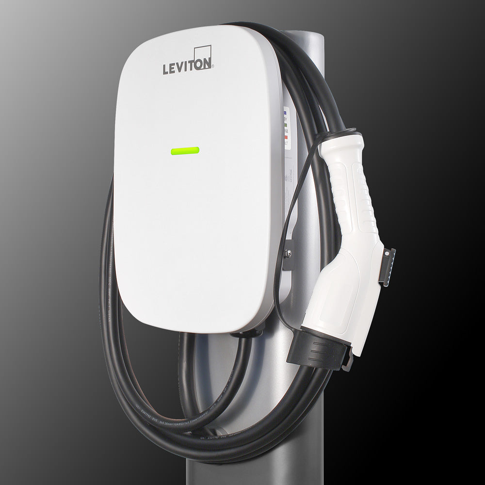 A photo of a , by EV320 32 Amp Level 2 Electric Vehicle Charging Station - EV Series - Leviton eCommerce - Maple Electric Supply in Canada