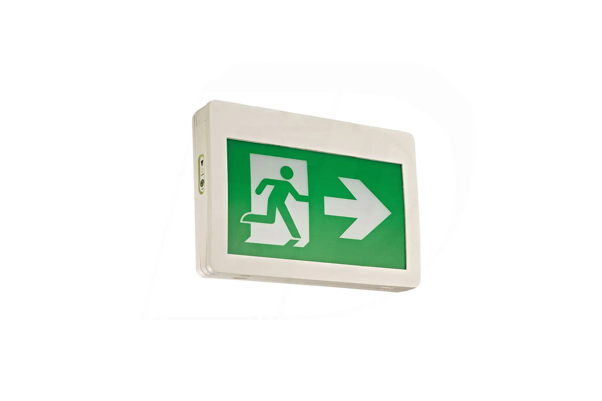 Etlin-Daniels EX220WH LED Running Man Exit Sign, Single/Double-Sided, 120/347V