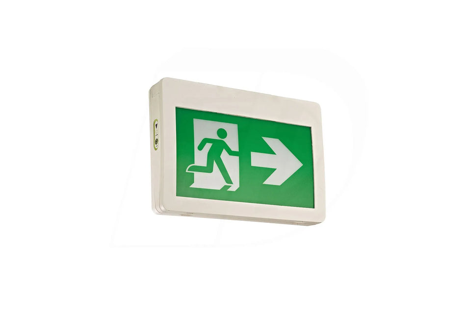Etlin-Daniels EX220WH LED Running Man Exit Sign, Single/Double-Sided, 120/347V
