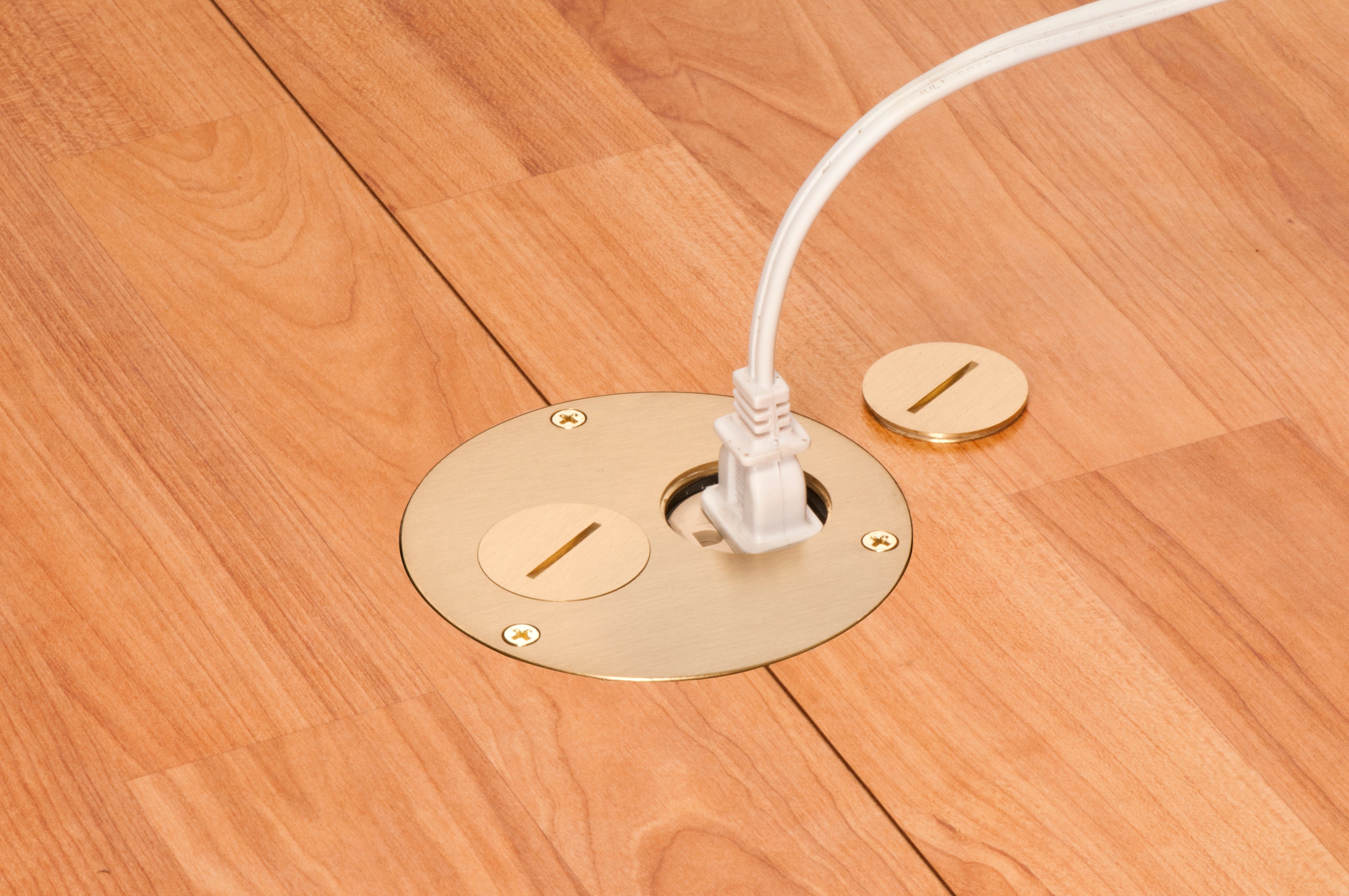 Arlington Brass Retro Floor Box Kit with Threaded Plugs