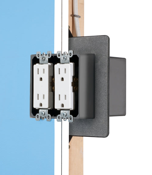 A photo of a , by Vapor Box 2G Deep Nail Gc - Arlington 2-Gang Non-Conductive Outlet - ARLINGTON eCommerce - Maple Electric Supply in Canada