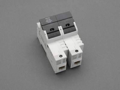 Din rail & fuse holders fuse holder, 30 a / 600 v, class j / 2p, Din Rail & Fuse Holders, Techspan - Maple Electric Supply 