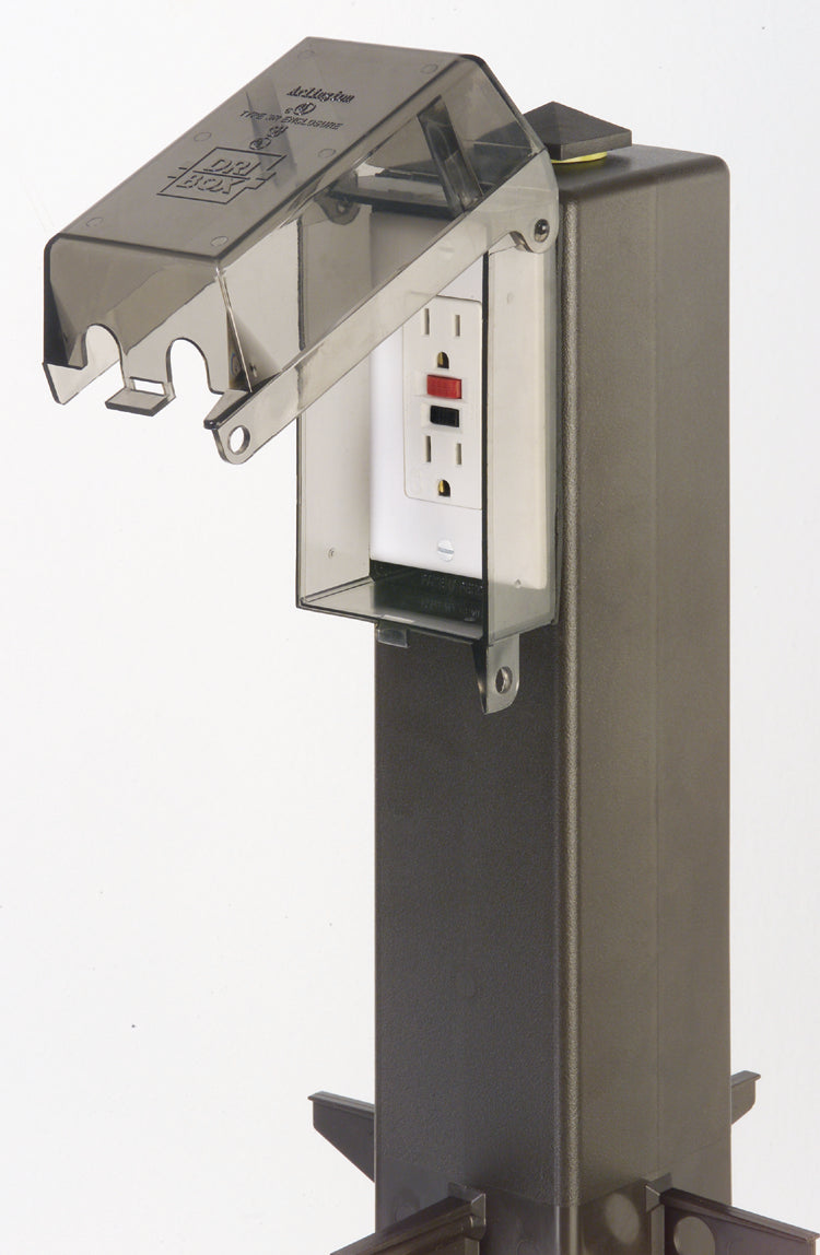 A photo of a , by Arlington GP19BGC - 19.5" Support for Outdoor Light Fixtures with grounding clip - ARLINGTON eCommerce - Maple Electric Supply in Canada