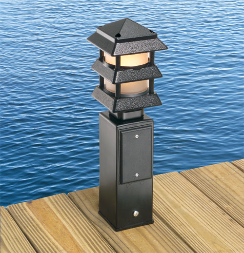 A photo of a , by Arlington Gard-N-Post 9" Deck/ Post Mount for Outdoor Lights - ARLINGTON eCommerce - Maple Electric Supply in Canada