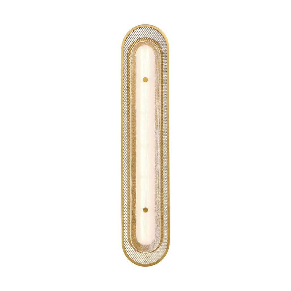 Eurofase Tramore 30" LED Wall Sconce, Gold with Silver Glass, front view