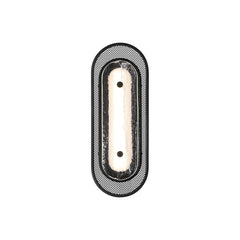 Eurofase Tramore 16" LED Wall Sconce, Matte Black with Silver Glass, front view