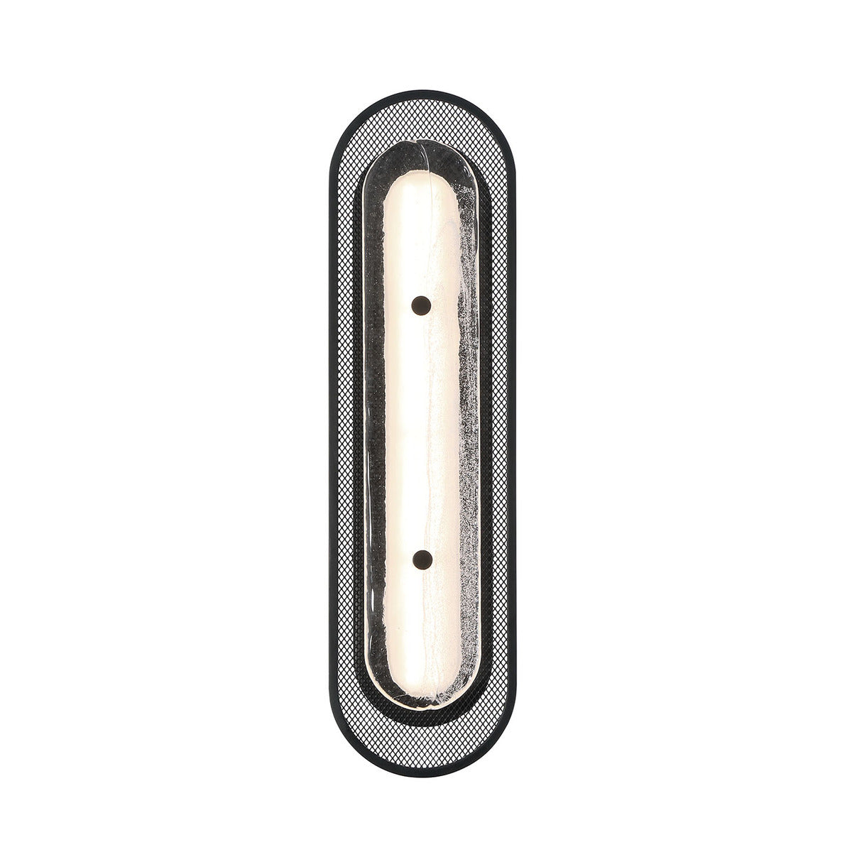 Eurofase Tramore 22" LED Wall Sconce, Matte Black with Alabaster, front view