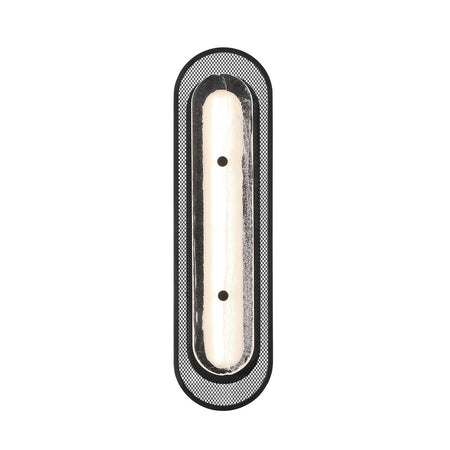Eurofase Tramore 22" LED Wall Sconce, Matte Black with Alabaster, front view