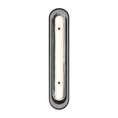 Eurofase Tramore 30" LED Wall Sconce, Matte Black with Silver Glass, front view