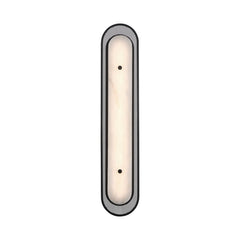 Eurofase Tramore 30" LED Wall Sconce, Matte Black with Alabaster, front view