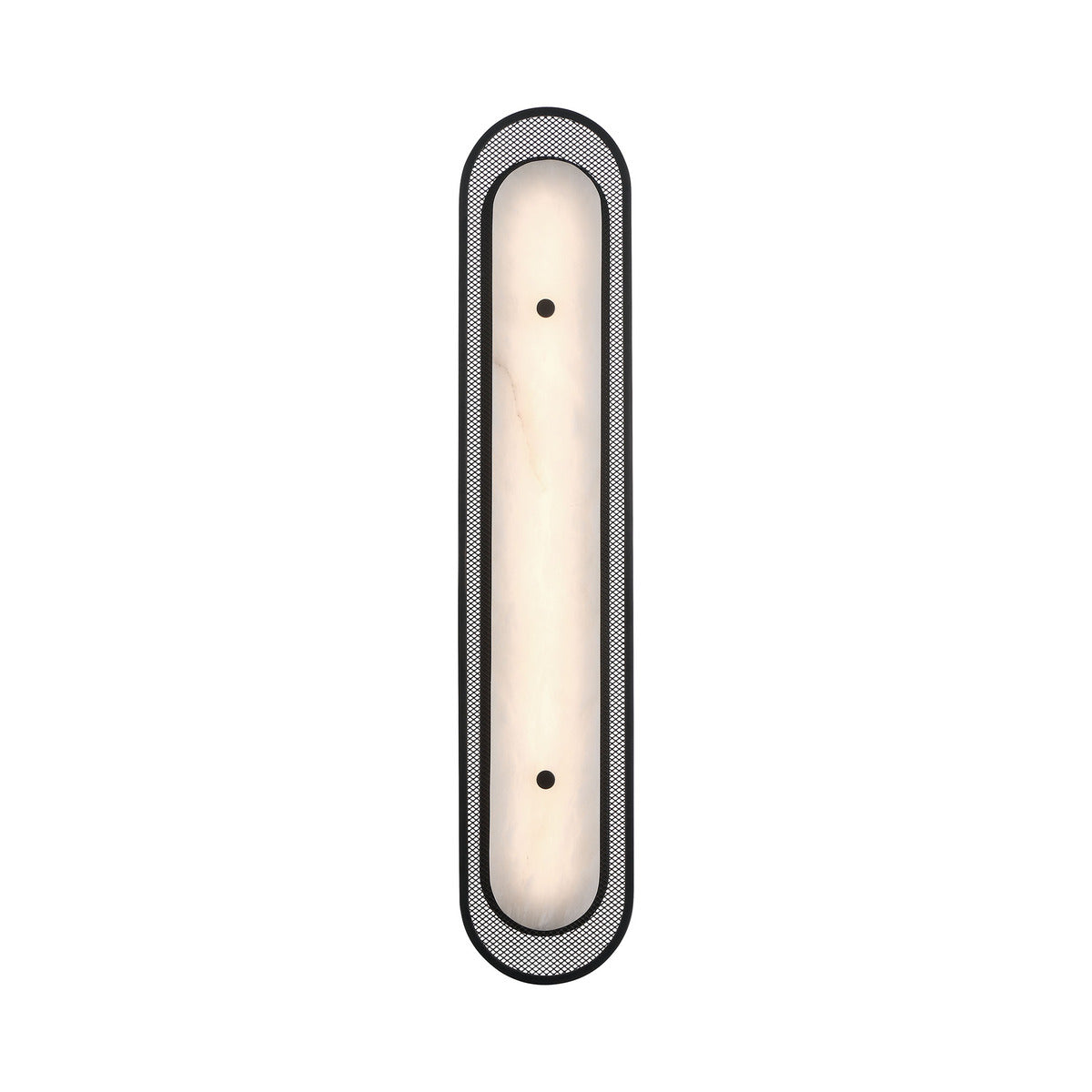 Eurofase Tramore 30" LED Wall Sconce, Matte Black with Alabaster, front view