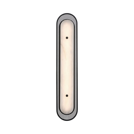 Eurofase Tramore 30" LED Wall Sconce, Matte Black with Alabaster, front view