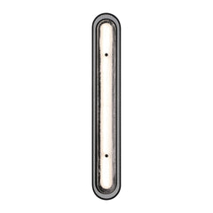 Eurofase Tramore 38" LED Wall Sconce, Matte Black with Silver Glass, front view