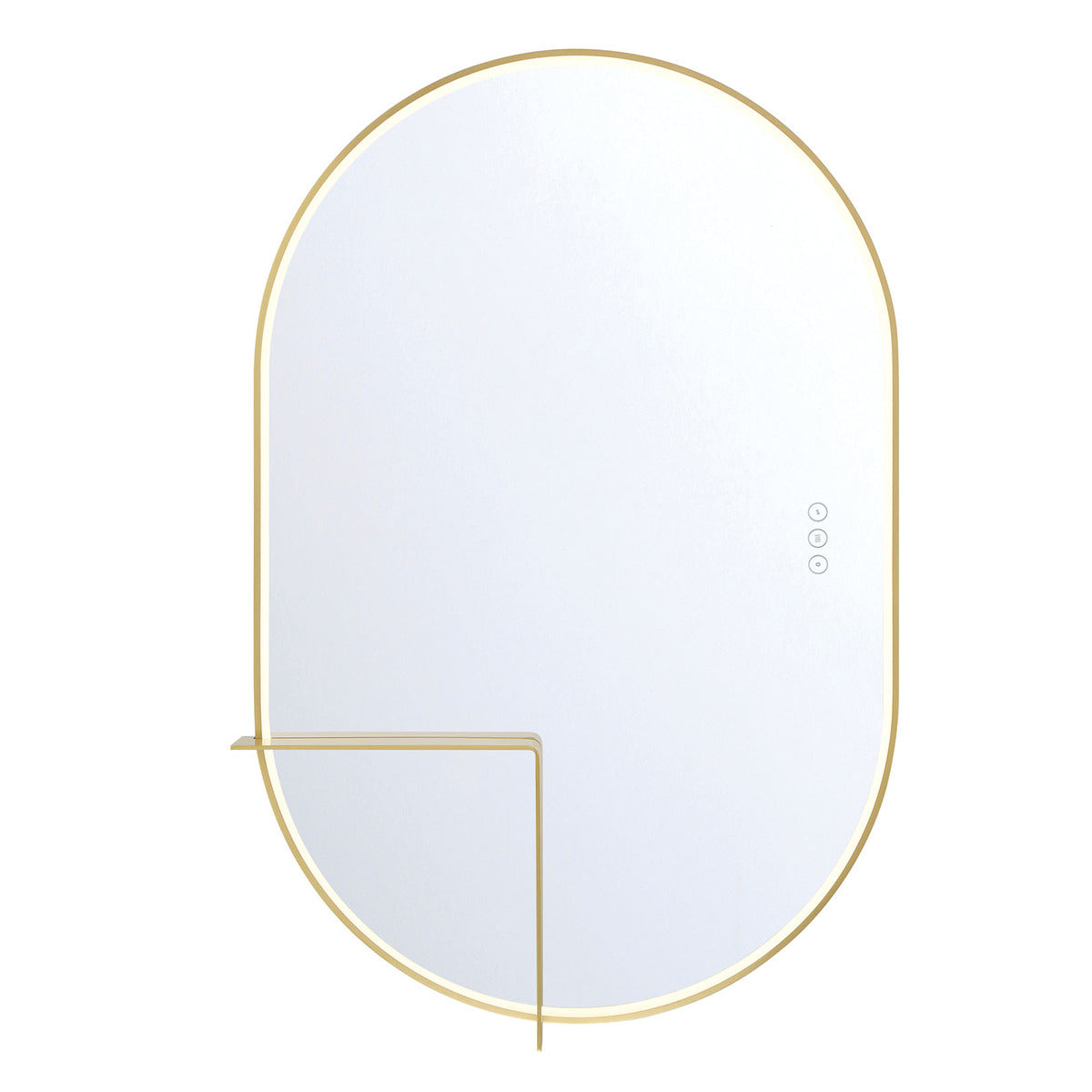 Eurofase Linden 24" x 36" LED Mirror, Gold, front view