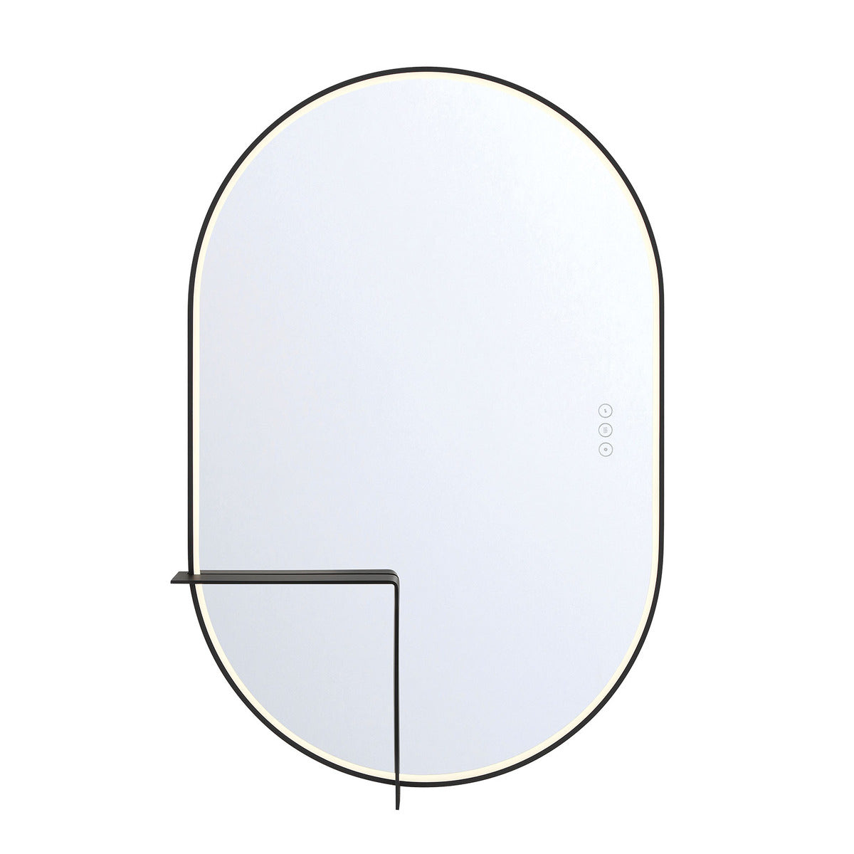Eurofase Linden 24" x 36" LED Mirror, Matte Black, front view