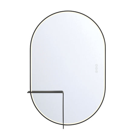 Eurofase Linden 24" x 36" LED Mirror, Matte Black, front view