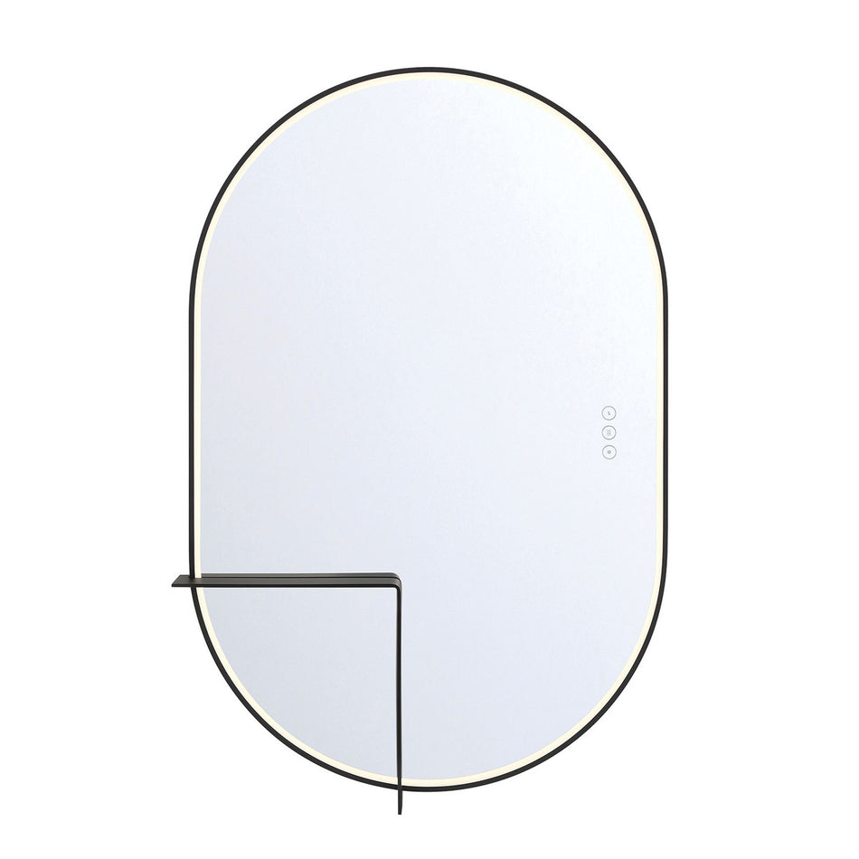 Eurofase Linden 24" x 36" LED Mirror, Matte Black, front view