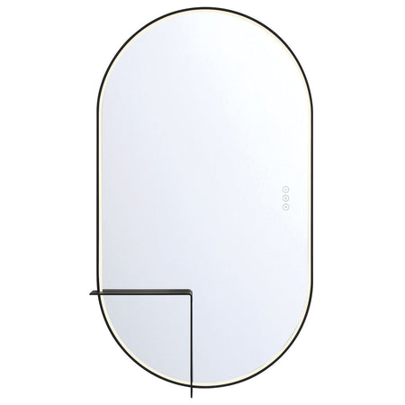 Eurofase Linden 24" x 42" LED Mirror, Matte Black, front view