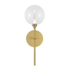 Eurofase Iissa 19" LED Wall Sconce, Gold with Clear Glass, front view