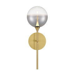 Eurofase Iissa 19" LED Wall Sconce, Gold with Smoked Glass, front view