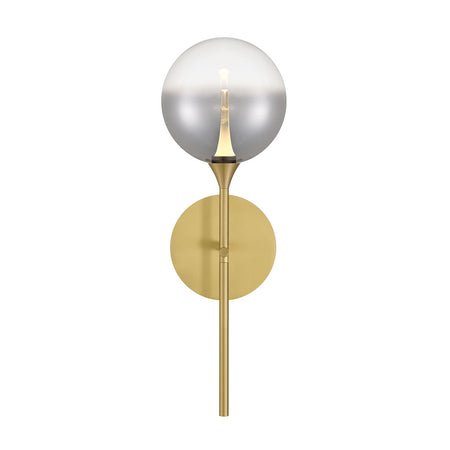 Eurofase Iissa 19" LED Wall Sconce, Gold with Smoked Glass, front view