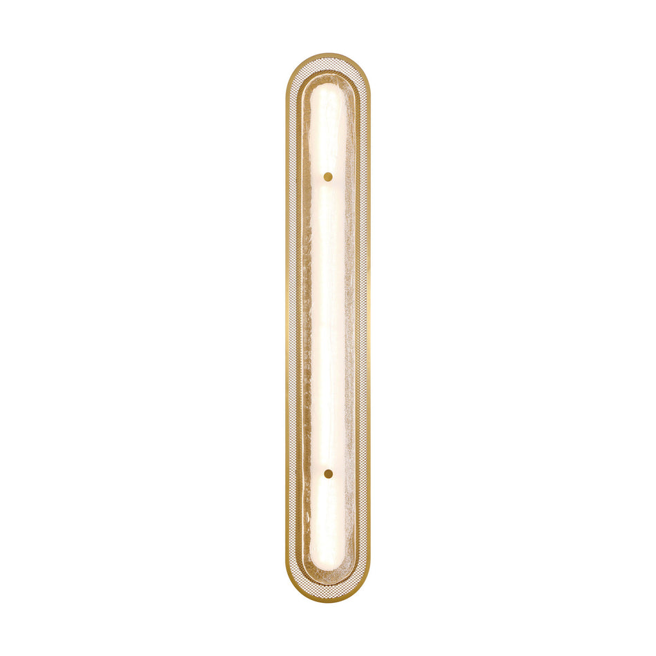 Eurofase Tramore 38" LED Wall Sconce, Gold with Silver Glass, front view