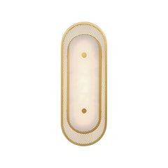 Eurofase Tramore 16" Wall Sconce, Gold with Alabaster, front view