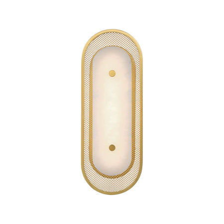 Eurofase Tramore 16" Wall Sconce, Gold with Alabaster, front view