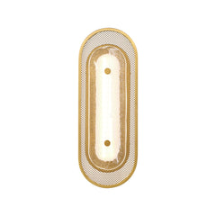Eurofase Tramore 16" LED Wall Sconce, Gold with Silver Glass, front view