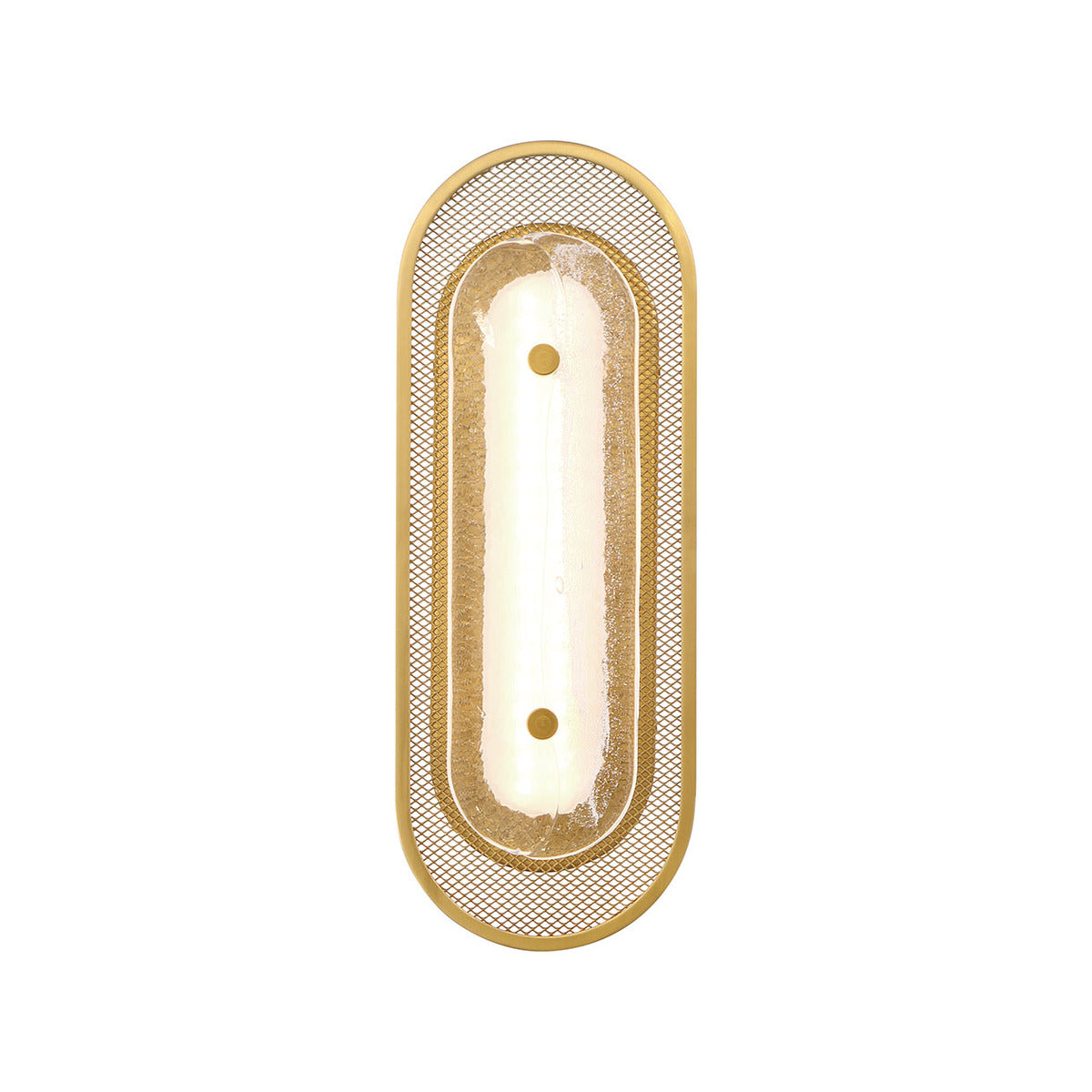 Eurofase Tramore 16" LED Wall Sconce, Gold with Silver Glass, front view