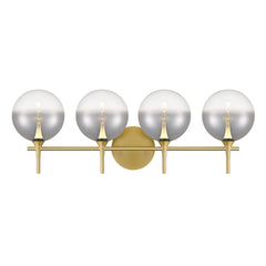 Eurofase Iissa 4-Light LED Vanity, Gold with Smoked Glass, front view