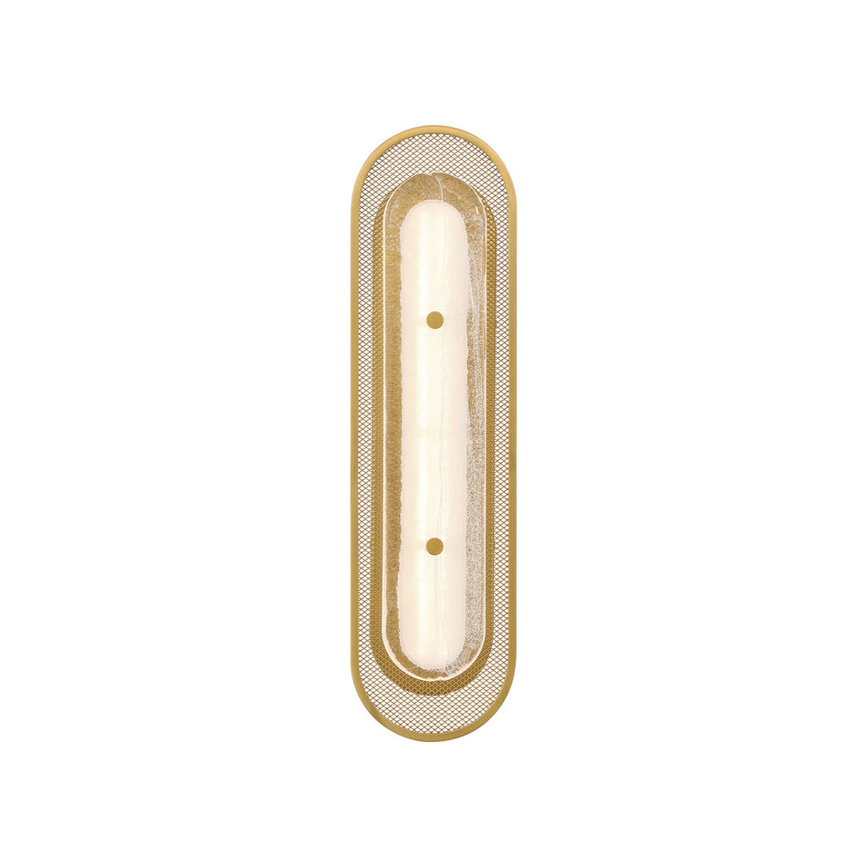 Eurofase Tramore 22" LED Wall Sconce, Gold with Silver Glass, front view