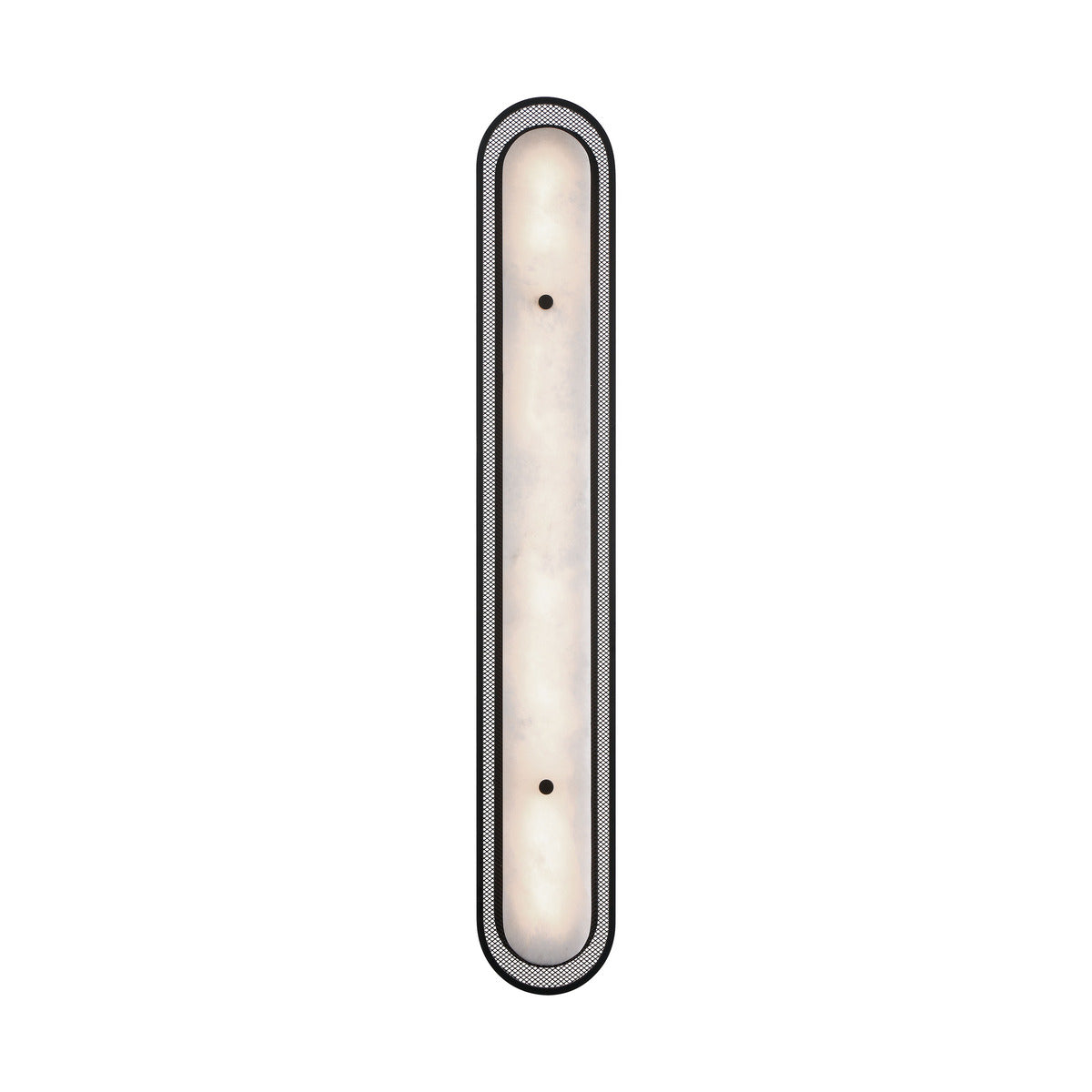 Eurofase Tramore 38" LED Wall Sconce, Matte Black with Alabaster, front view