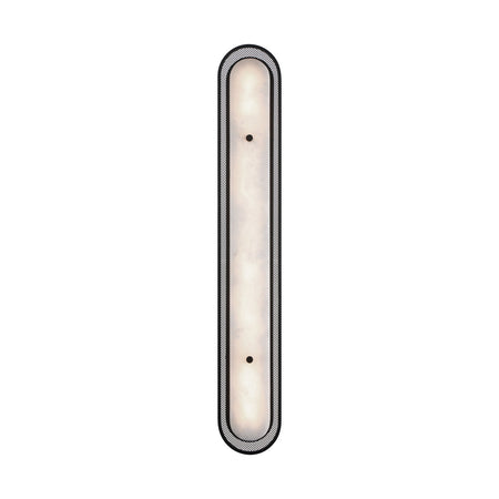 Eurofase Tramore 38" LED Wall Sconce, Matte Black with Alabaster, front view