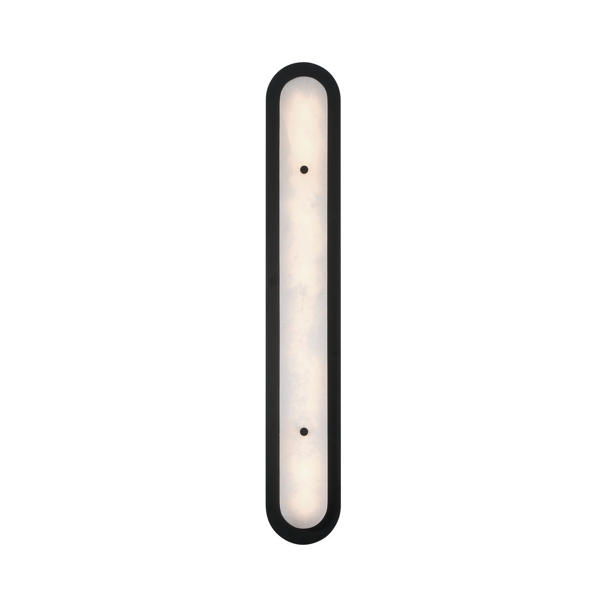 Eurofase Tramore 38" LED Outdoor Wall Light, Powder Coat Black with Alabaster, front view