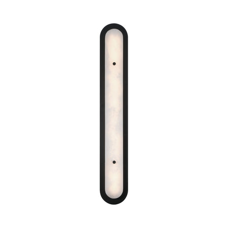 Eurofase Tramore 38" LED Outdoor Wall Light, Powder Coat Black with Alabaster, front view