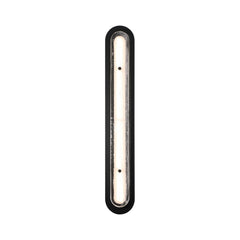 Eurofase Tramore 16" LED Outdoor Wall Light, Powder Coat Black with Silver Glass, front view