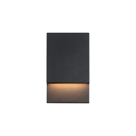 Eurofase Nanton 9" LED Outdoor Wall Light, Sand Black, front view