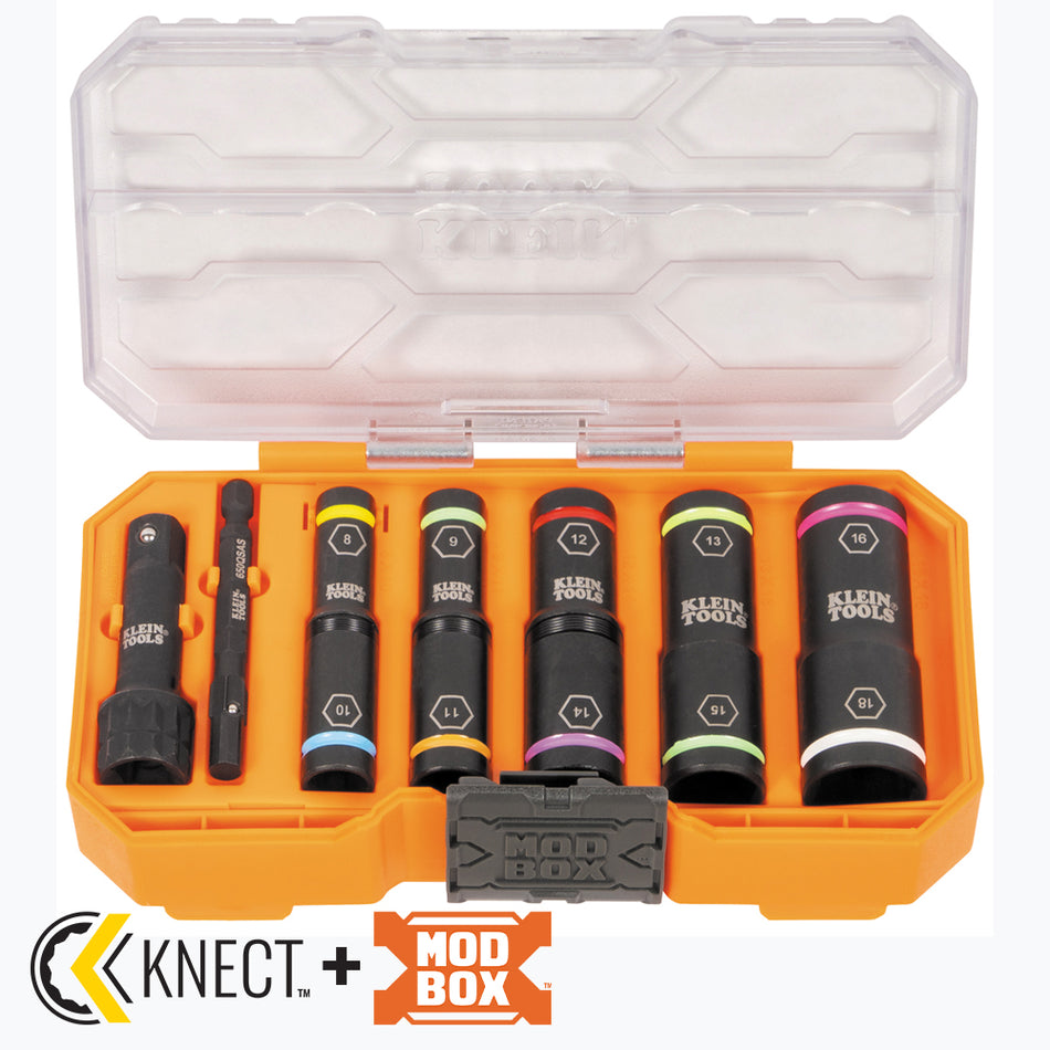 65619 KNECT™ Flip-10 Heavy Duty Flip Impact Socket Set, Metric, 8-Piece