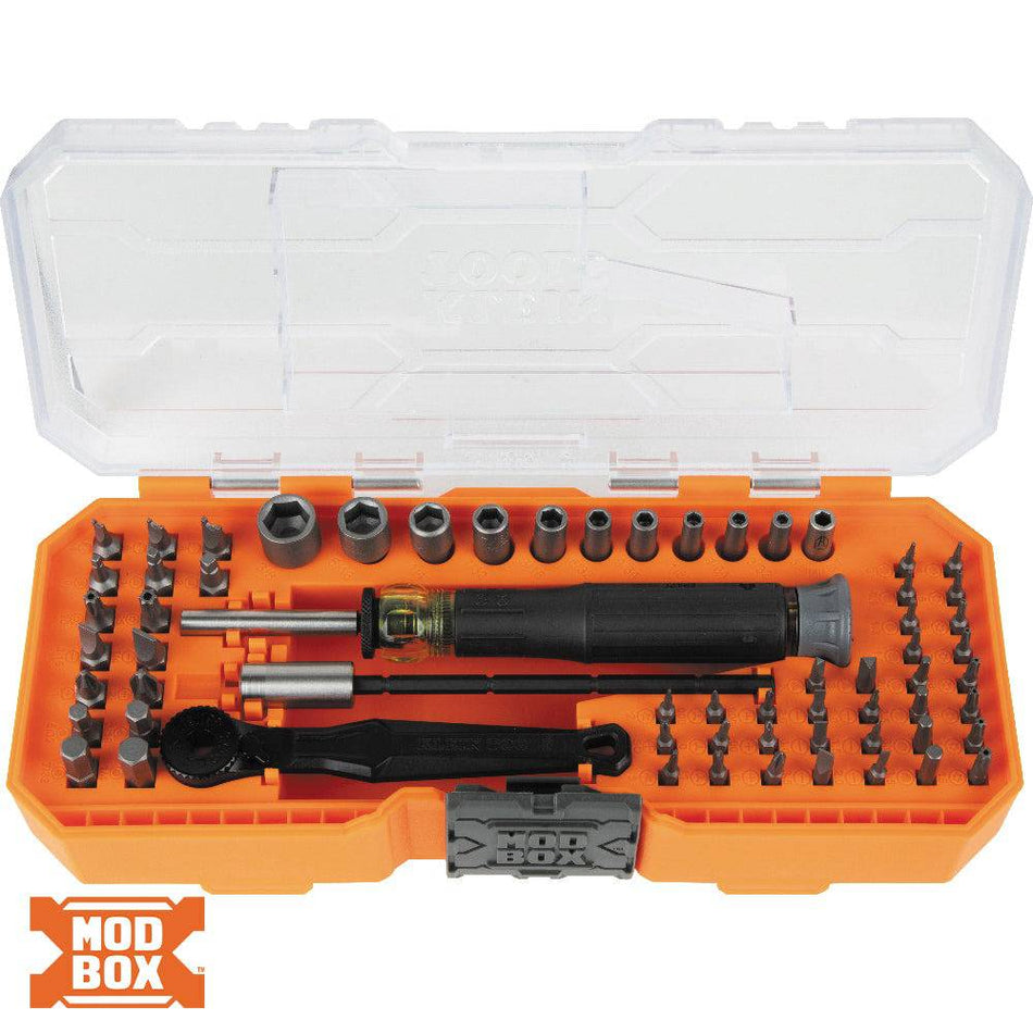 32787  Precision Ratchet and Driver System, 64-Piece, , Klein Tools - Maple Electric Supply 