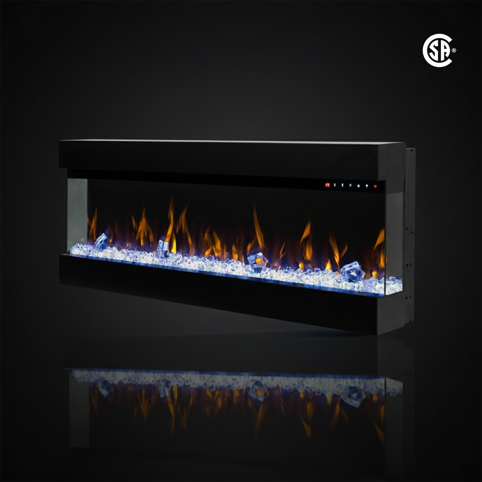 LEDFP-3-43 3-sided LED fireplace front view