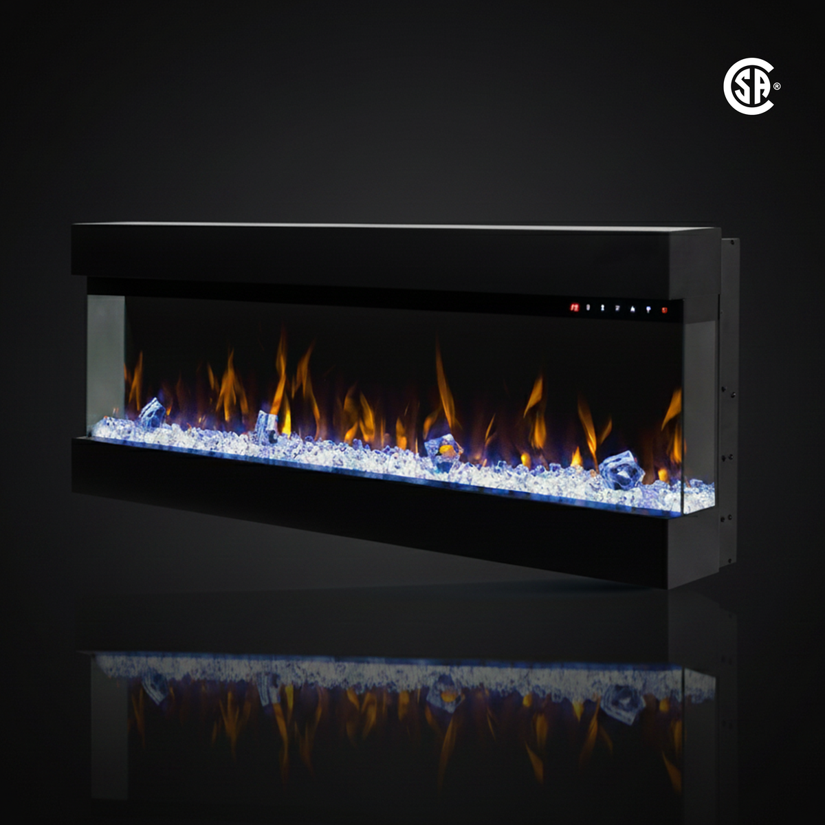 LEDFP-3-50 3-sided LED fireplace front view