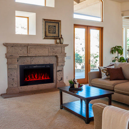 LEDFP-40 electric fireplace alternate angle