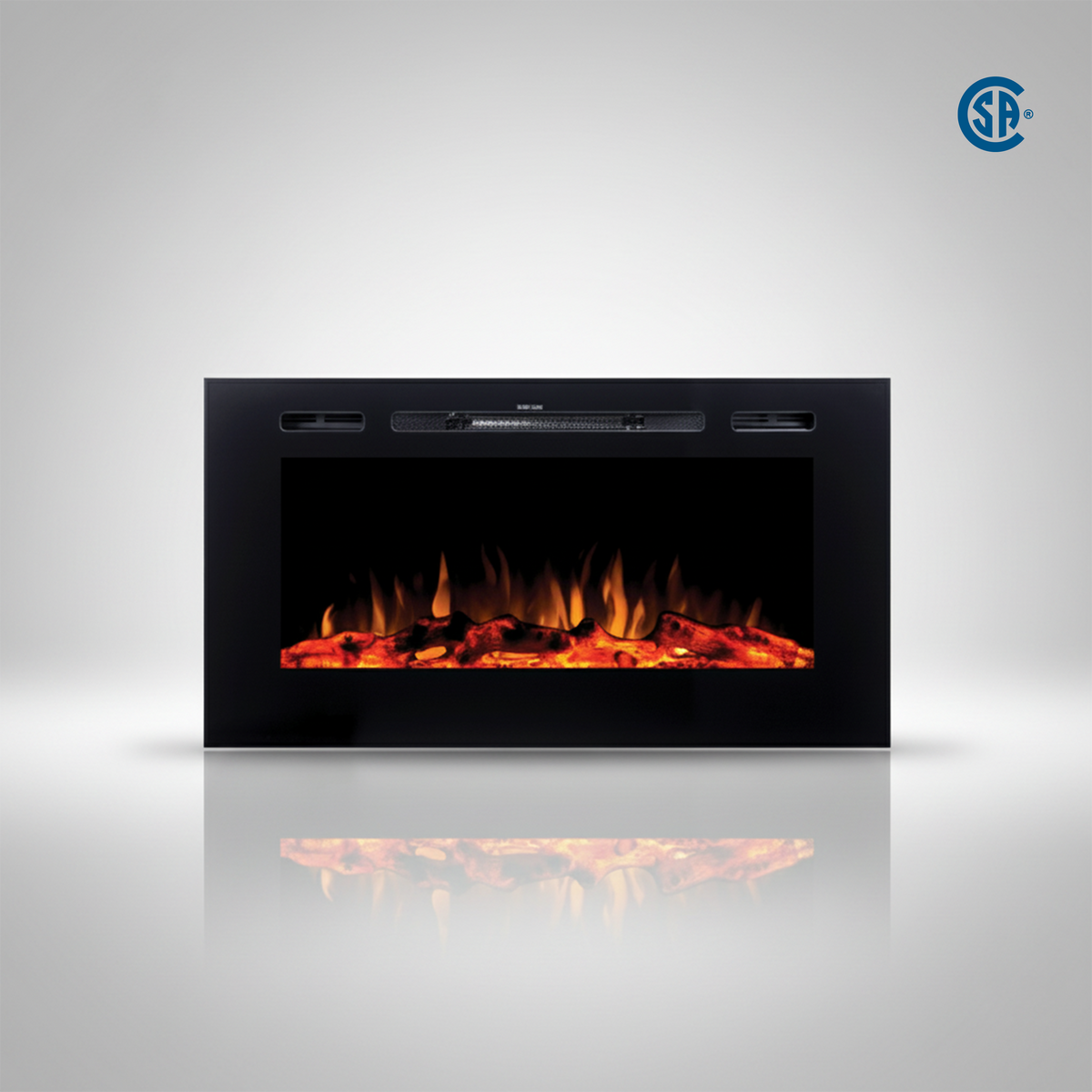 LEDFP-40 electric fireplace front view