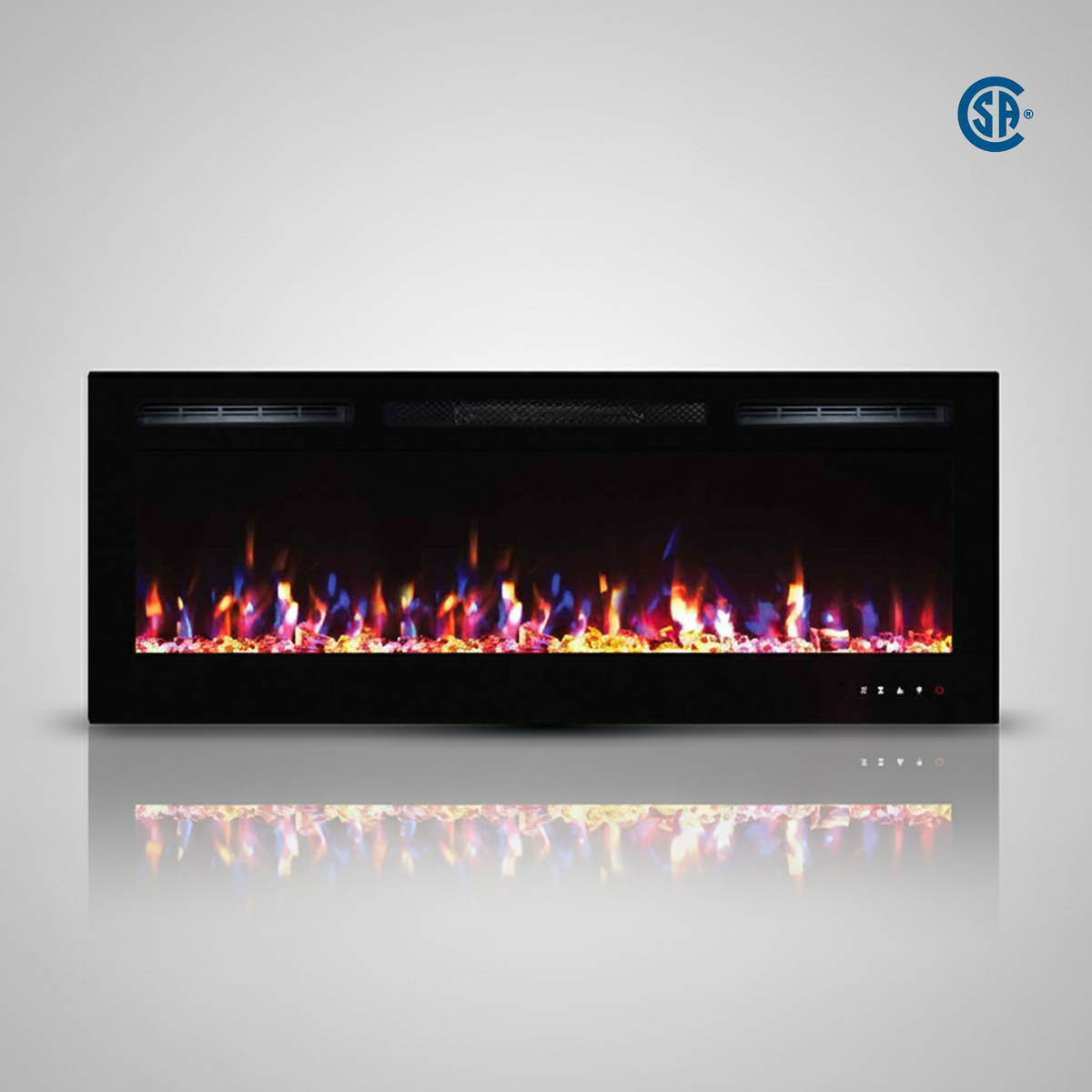 LEDFP-60 electric fireplace front view