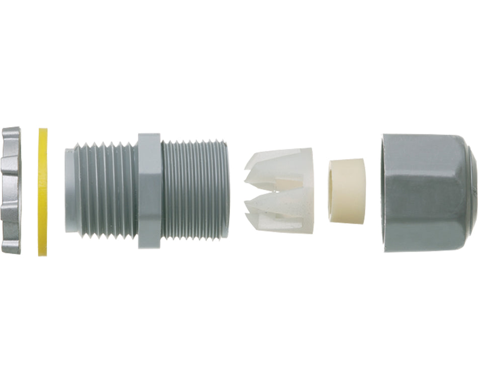 1/2" LP Cordgr WH Strain Relief Connector – Arlington, Non-Metallic